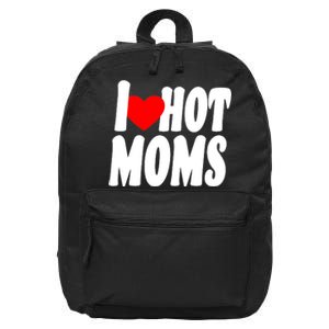 I Love Hot Moms Heart Hot Mothers 16 in Basic Backpack