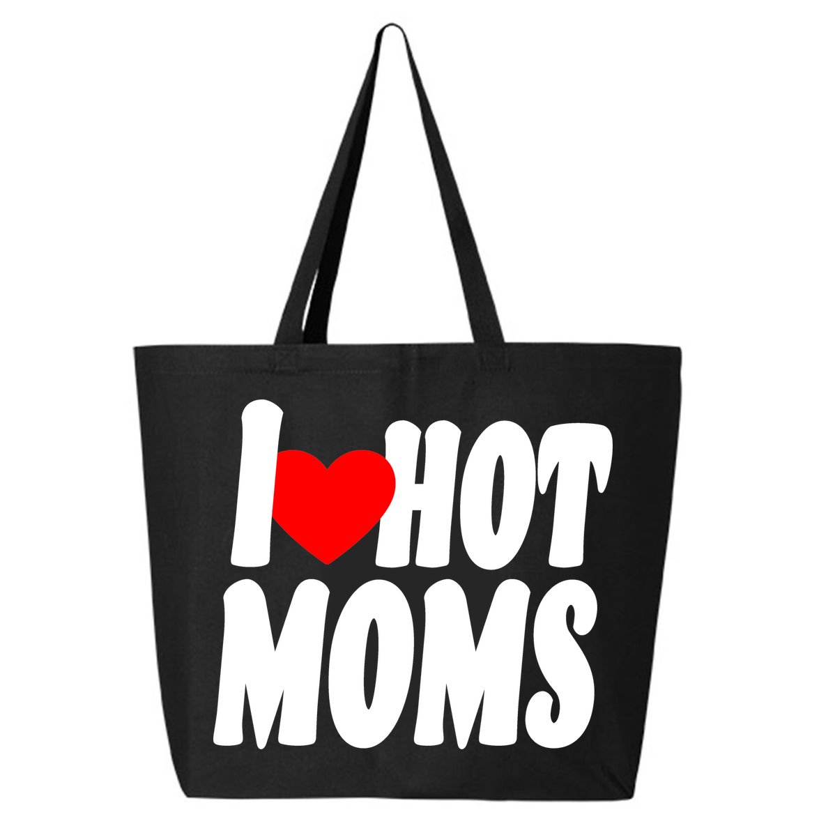 I Love Hot Moms Heart Hot Mothers 25L Jumbo Tote