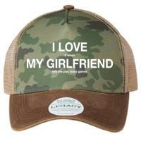 I love It When My Girlfriend Lets Me Play Video Games Legacy Tie Dye Trucker Hat