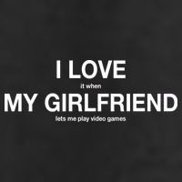 I love It When My Girlfriend Lets Me Play Video Games Golf Towel