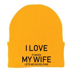 I Love It When My Wife Lets Me Go Fishing Knit Cap Winter Beanie