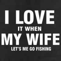 I Love It When My Wife Lets Me Go Fishing Funny Adult Drive Performance Visor