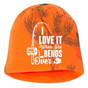 I Love It When She Bends Over Fishing Joke Kati - Camo Knit Beanie