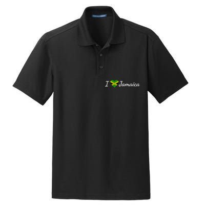 I Love Jamaica Dry Zone Grid Polo