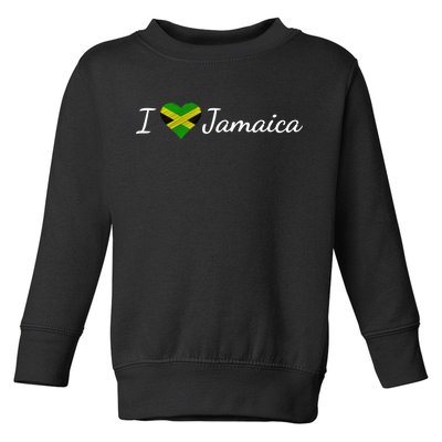 I Love Jamaica Toddler Sweatshirt