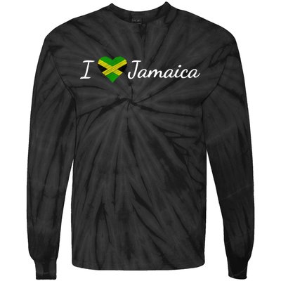 I Love Jamaica Tie-Dye Long Sleeve Shirt