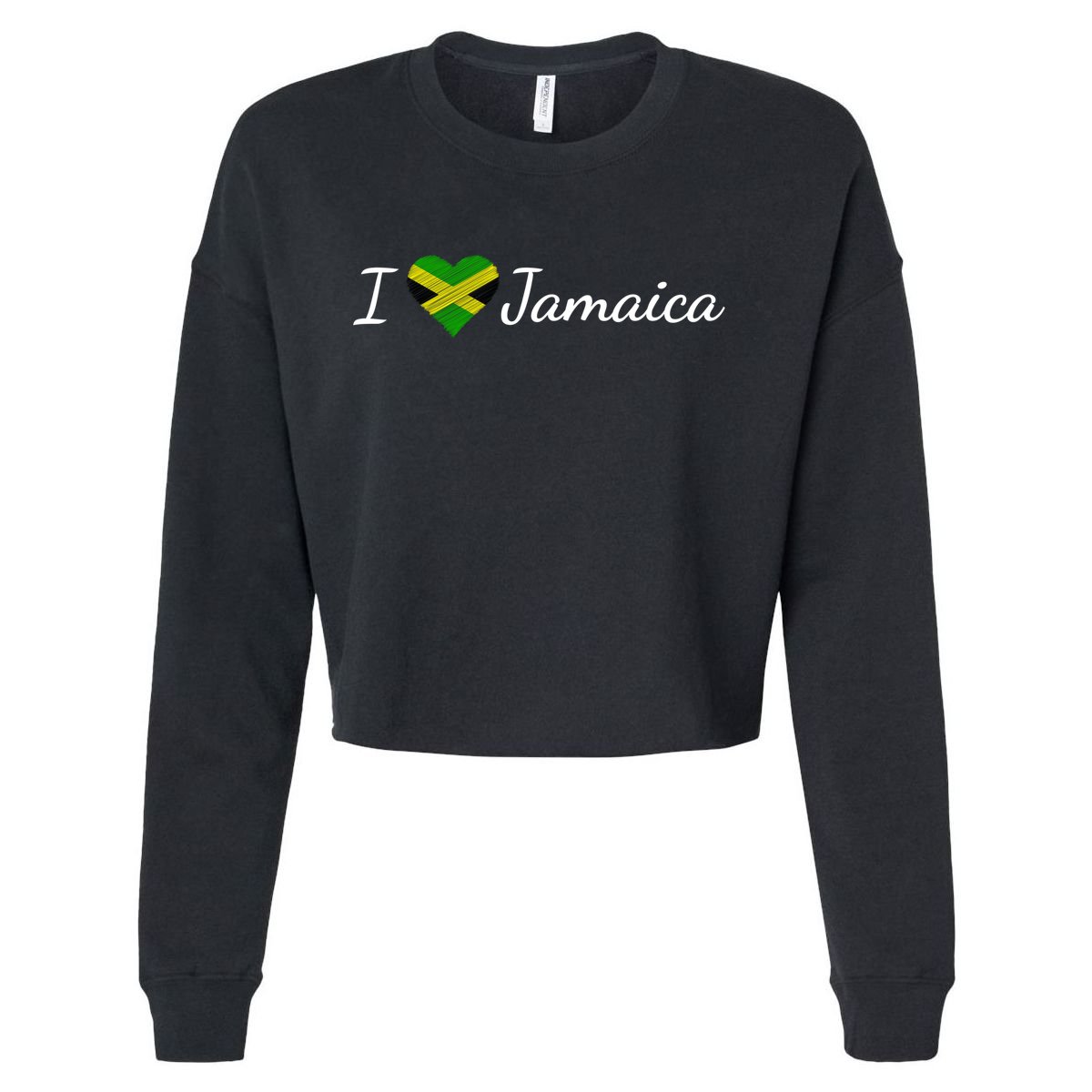 I Love Jamaica Cropped Pullover Crew