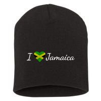 I Love Jamaica Short Acrylic Beanie