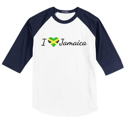 I Love Jamaica Baseball Sleeve Shirt