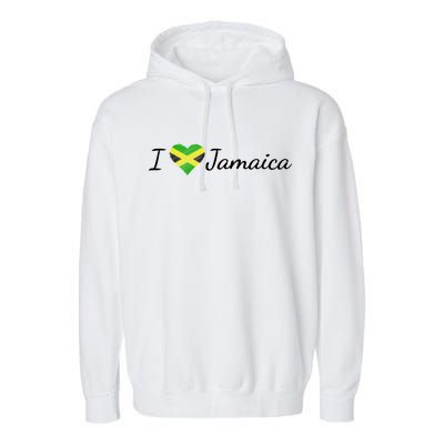 I Love Jamaica Garment-Dyed Fleece Hoodie