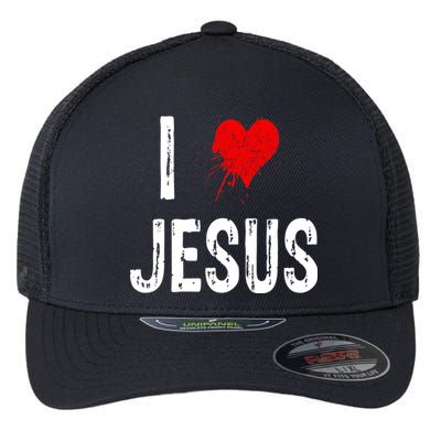 I Love Jesus Flexfit Unipanel Trucker Cap