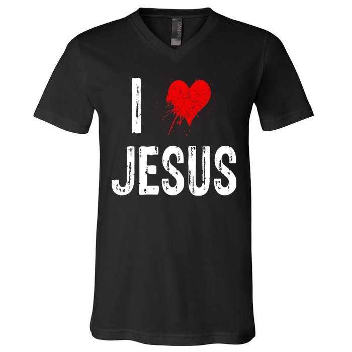 I Love Jesus V-Neck T-Shirt