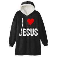 I Love Jesus Hooded Wearable Blanket