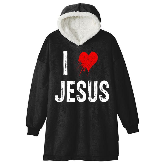 I Love Jesus Hooded Wearable Blanket