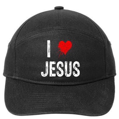 I Love Jesus 7-Panel Snapback Hat