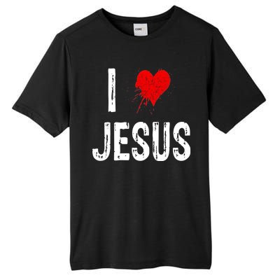 I Love Jesus Tall Fusion ChromaSoft Performance T-Shirt