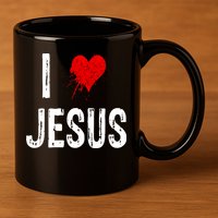 I Love Jesus 11oz C Handle Ceramic Mug
