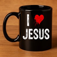 I Love Jesus 11oz C Handle Ceramic Mug