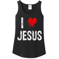 I Love Jesus Ladies Essential Tank