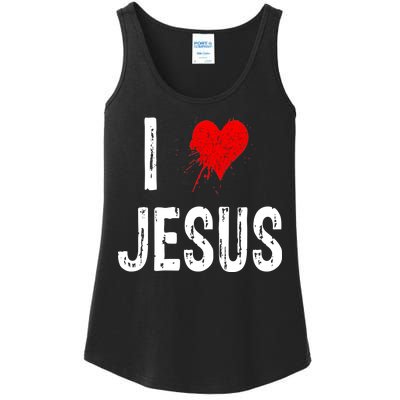 I Love Jesus Ladies Essential Tank