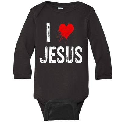 I Love Jesus Baby Long Sleeve Bodysuit