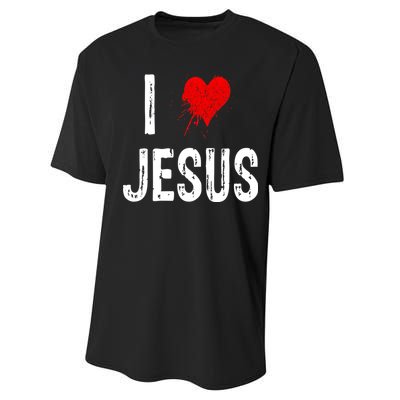 I Love Jesus Performance Sprint T-Shirt