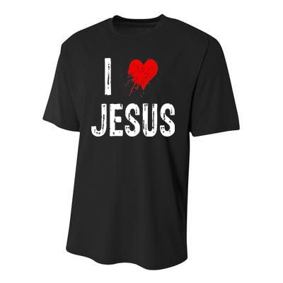 I Love Jesus Youth Performance Sprint T-Shirt