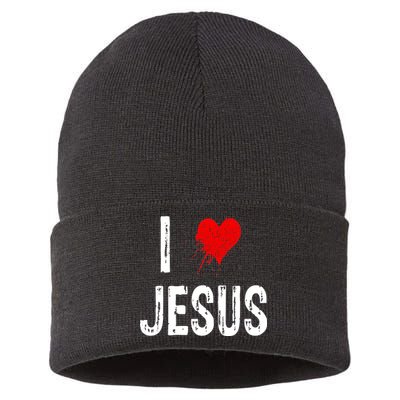 I Love Jesus Sustainable Knit Beanie