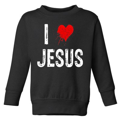 I Love Jesus Toddler Sweatshirt