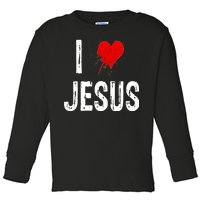 I Love Jesus Toddler Long Sleeve Shirt