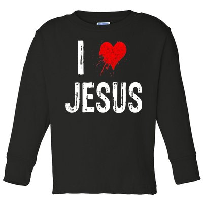 I Love Jesus Toddler Long Sleeve Shirt