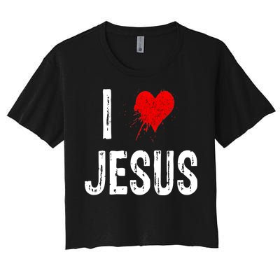 I Love Jesus Women's Crop Top Tee