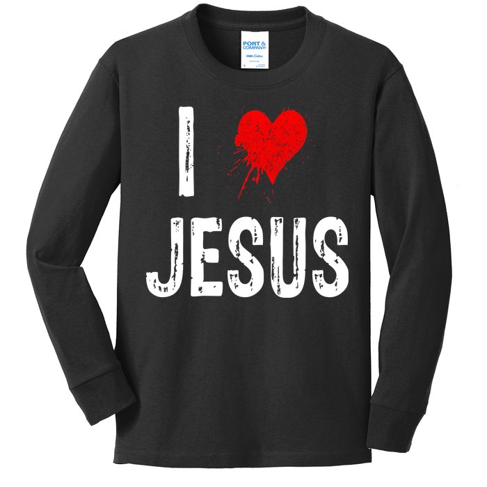 I Love Jesus Kids Long Sleeve Shirt