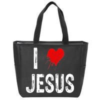 I Love Jesus Zip Tote Bag