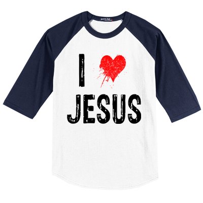 I Love Jesus Baseball Sleeve Shirt