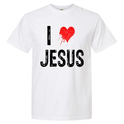 I Love Jesus Garment-Dyed Heavyweight T-Shirt