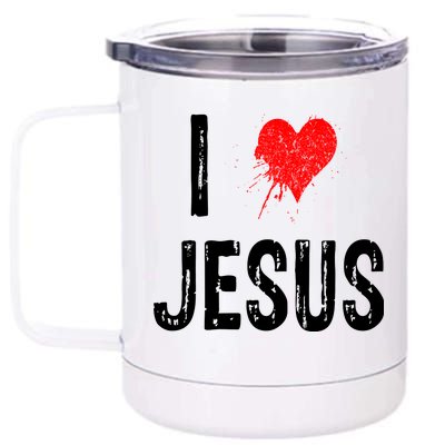 I Love Jesus 12 oz Stainless Steel Tumbler Cup