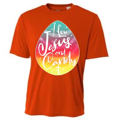 I Love Jesus And Candy Cooling Performance Crew T-Shirt