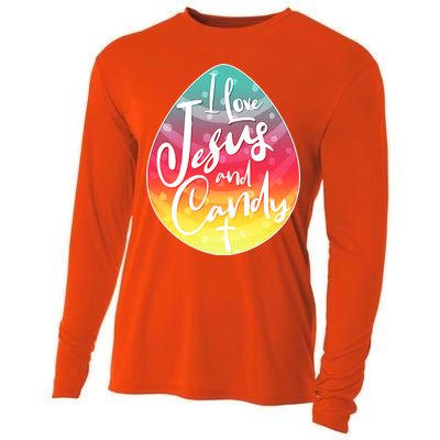 I Love Jesus And Candy Cooling Performance Long Sleeve Crew