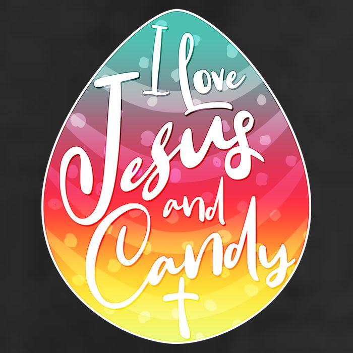 I Love Jesus And Candy 7 Panel Mesh Trucker Snapback Hat
