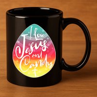 I Love Jesus And Candy 11oz C Handle Ceramic Mug