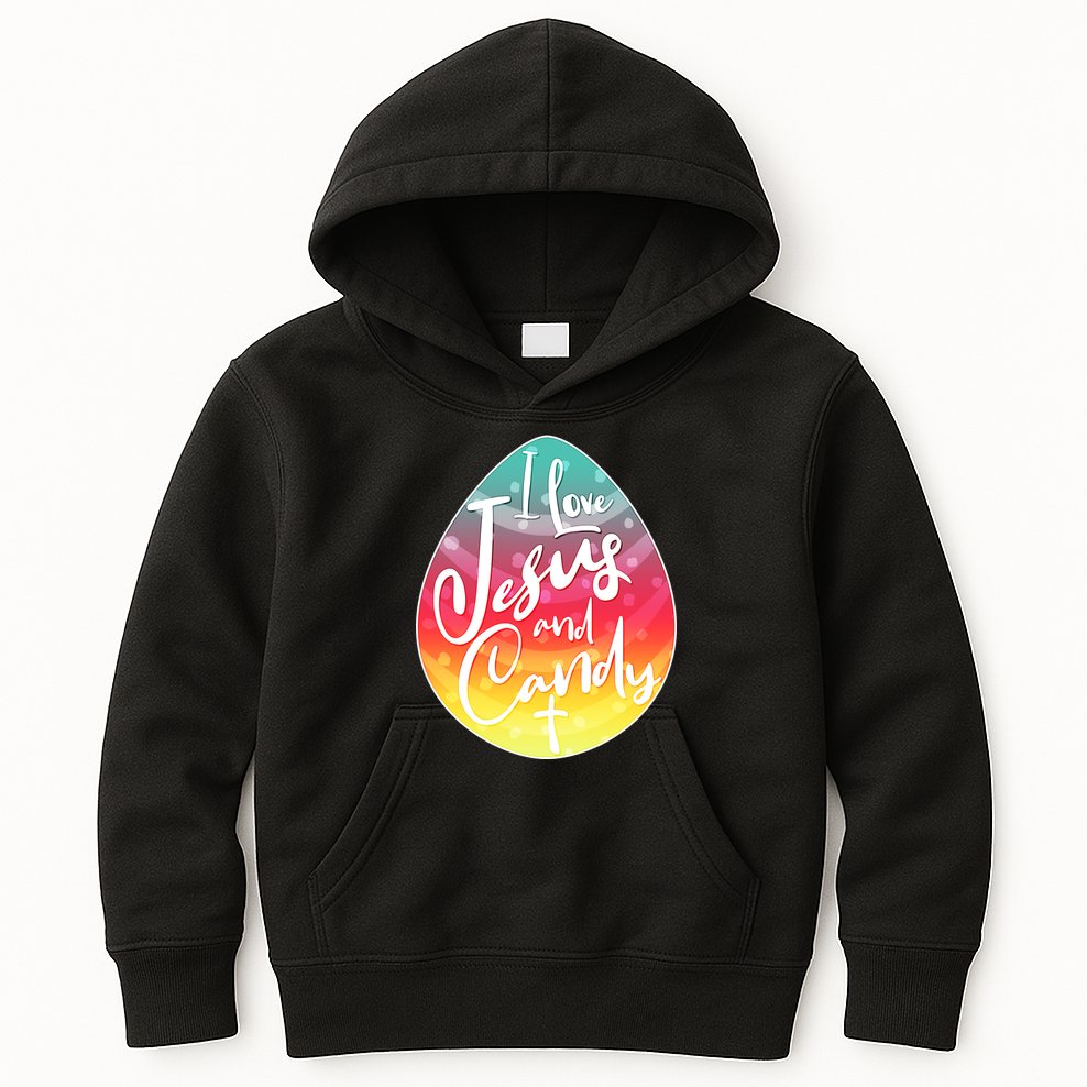 I Love Jesus And Candy Kids Hoodie