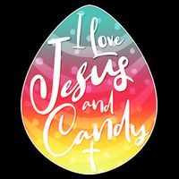I Love Jesus And Candy Zip Tote Bag