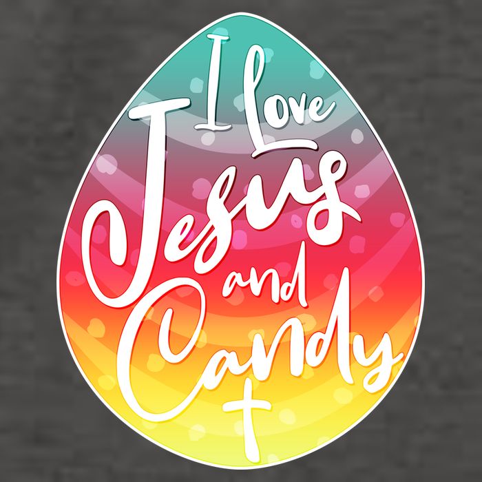 I Love Jesus And Candy Vector Backpack