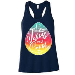 I Love Jesus And Candy Women's Racerback Tank