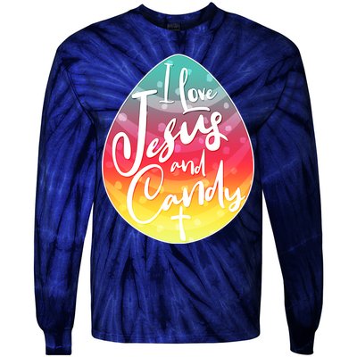 I Love Jesus And Candy Tie-Dye Long Sleeve Shirt