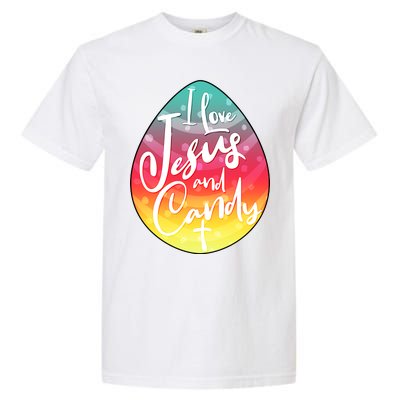 I Love Jesus And Candy Garment-Dyed Heavyweight T-Shirt