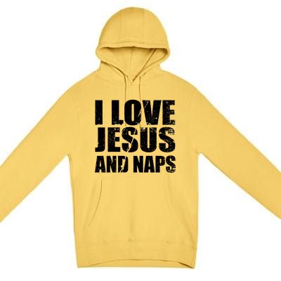 I Love Jesus And Naps Premium Pullover Hoodie