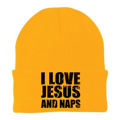 I Love Jesus And Naps Knit Cap Winter Beanie