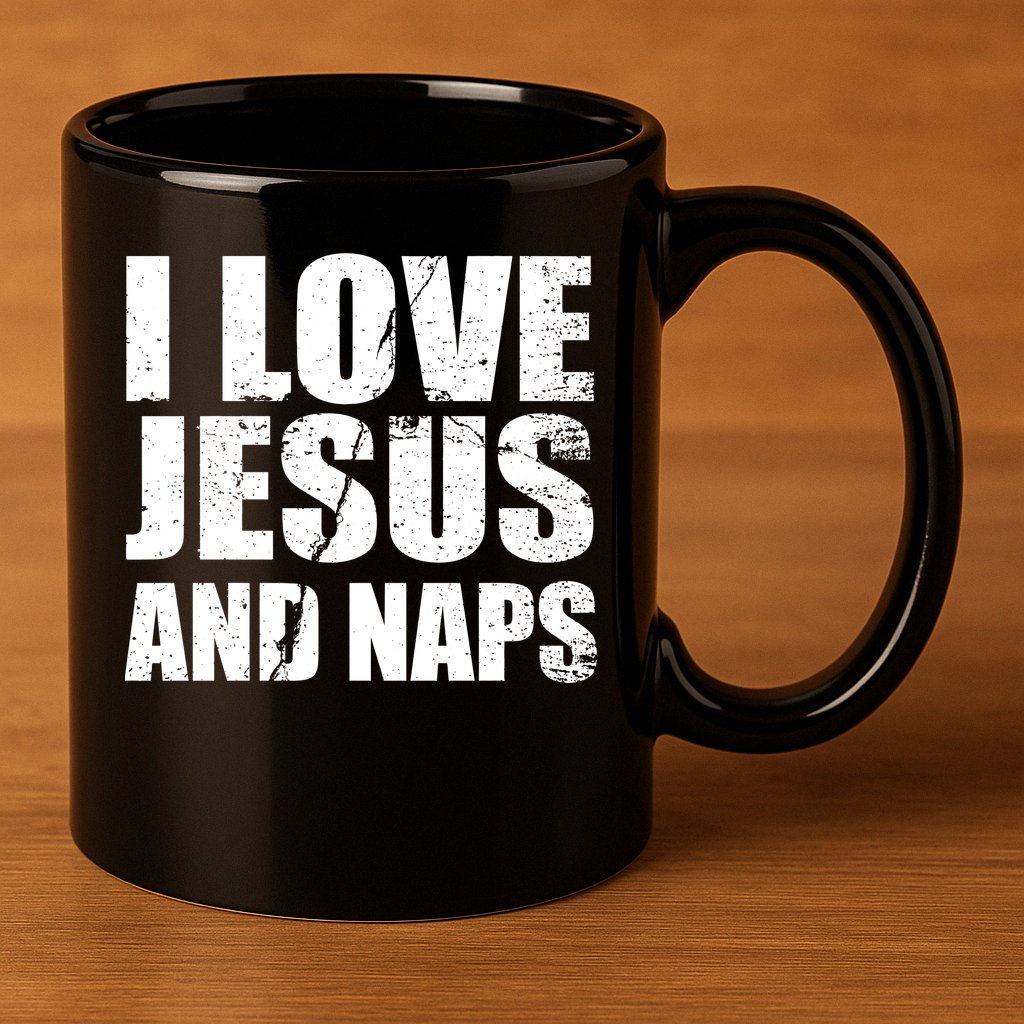 I Love Jesus And Naps 11oz C Handle Ceramic Mug